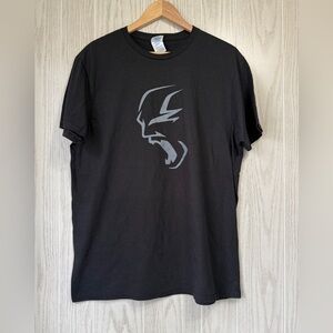 Dodge T-Shirt Men’s Large Hellcat Logo Black Silver Stretch